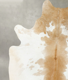 Beige and White Cowhide Rug #B24781