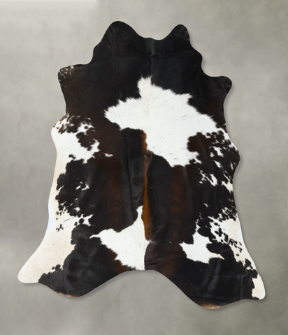 Chocolate and White Cowhide Rug #B24824