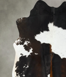 Chocolate and White Cowhide Rug #B24824