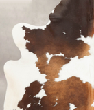 Chocolate and White Cowhide Rug #B2484