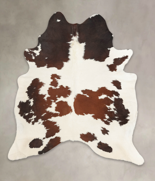 Chocolate and White Cowhide Rug #B2485