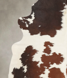 Chocolate and White Cowhide Rug #B2485