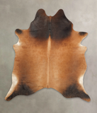 Brown with Red Cowhide Rug #B2493