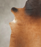 Brown with Red Cowhide Rug #B2493