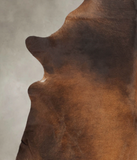 Brown with Red Cowhide Rug #B2496