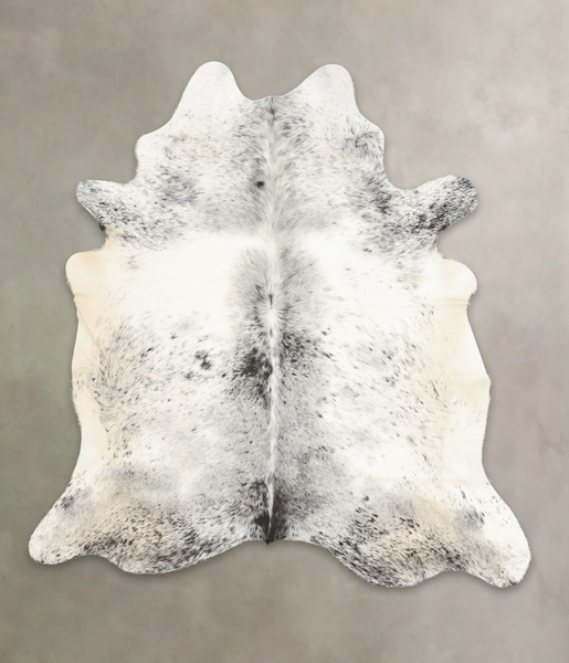 Salt and Pepper Black Cowhide Rug #B2497