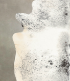 Salt and Pepper Black Cowhide Rug #B2497