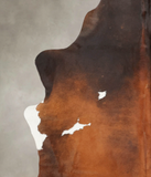 Chocolate and White Cowhide Rug #B2508