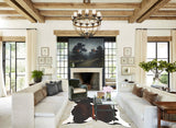 Chocolate and White Cowhide Rug #B2512