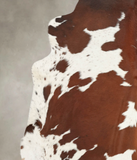 Brown and White Cowhide Rug #B2515