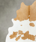 Beige and White Cowhide Rug #B25156