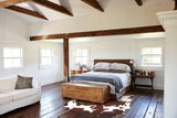 Brown and White Cowhide Rug #B2515