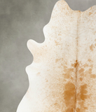 Beige and White Cowhide Rug #B25166