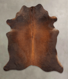 Brown with Red Cowhide Rug #B2524