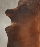 Brown with Red Cowhide Rug #B2524