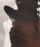 Chocolate and White Cowhide Rug #B2530