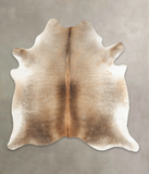 Grey with Beige Cowhide Rug #B2540