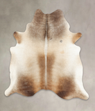 Grey with Beige Cowhide Rug #B2546