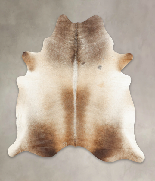 Grey with Beige Cowhide Rug #B2546
