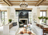 Grey with Beige Cowhide Rug #B2546
