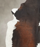 Chocolate and White Cowhide Rug #B2548