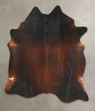Brown with Red Cowhide Rug #B2551