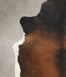 Chocolate and White Cowhide Rug #B2563