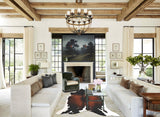 Chocolate and White Cowhide Rug #B2563