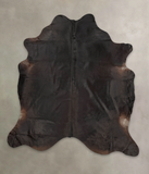 Solid Black Cowhide Rug #B2587