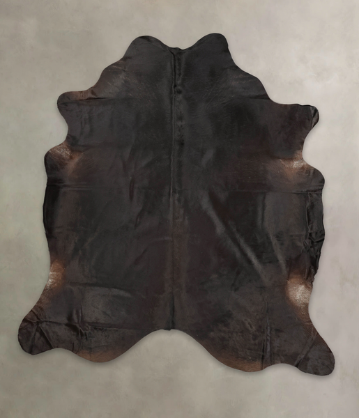 Solid Black Cowhide Rug #B2587