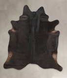 Solid Black Cowhide Rug #B2591