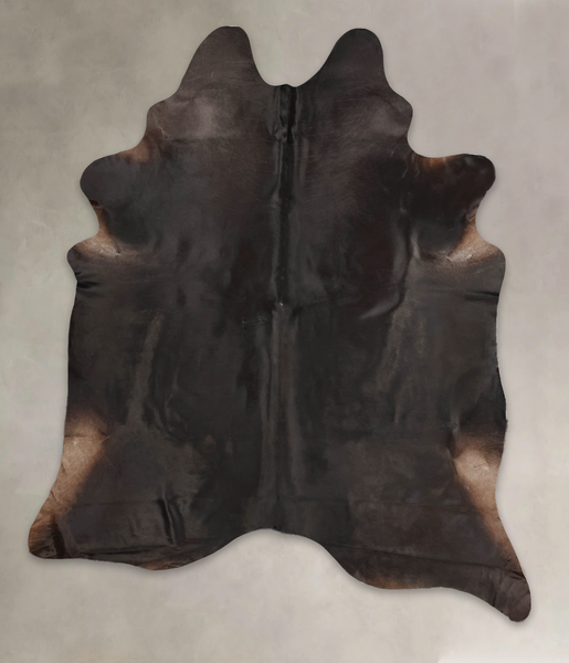 Solid Black Cowhide Rug #B2593