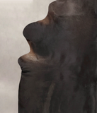 Solid Black Cowhide Rug #B2593
