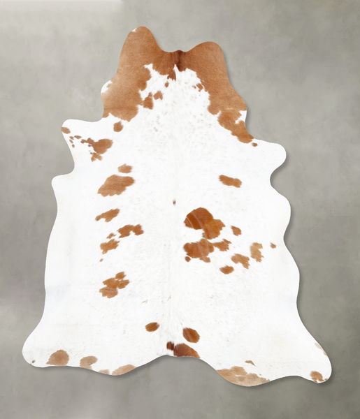 Brown and White Cowhide Rug #B25990