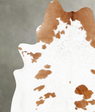 Brown and White Cowhide Rug #B25990