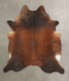 Brown with Red Cowhide Rug #B2619