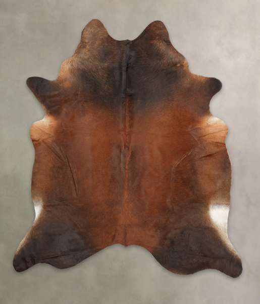 Brown with Red Cowhide Rug #B2619