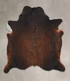 Brown with Red Cowhide Rug #B2622