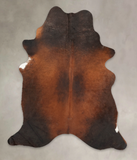 Brown with Red Cowhide Rug #B2623
