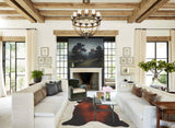 Brown with Red Cowhide Rug #B2623