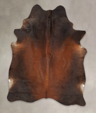 Brown with Red Cowhide Rug #B2631