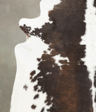 Chocolate and White Cowhide Rug #B2637