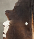 Chocolate and White Cowhide Rug #B2638