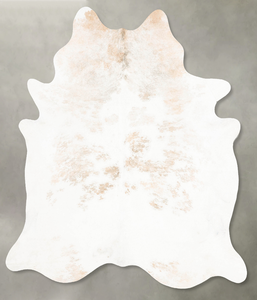Beige and White Cowhide Rug #B26501