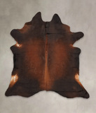 Brown with Red Cowhide Rug #B2652