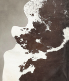 Chocolate and White Cowhide Rug #B2669