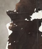 Chocolate and White Cowhide Rug #B2676