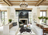 Chocolate and White Cowhide Rug #B2676