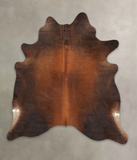 Brown with Red Cowhide Rug #B2679