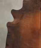 Brown with Red Cowhide Rug #B2679